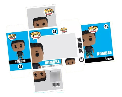 Molde Caja Funko Pop Visor Cajita Kit Imprimible Editable 0