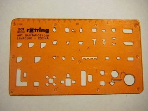 Plantilla Rotring 501 Sanitarios 1:200 0