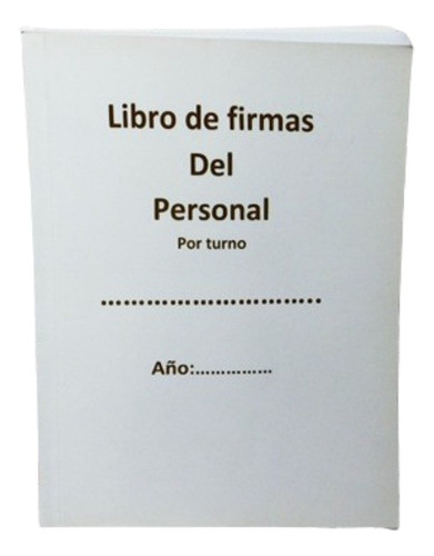 Libro De Firma Del Personal Por Turno 0