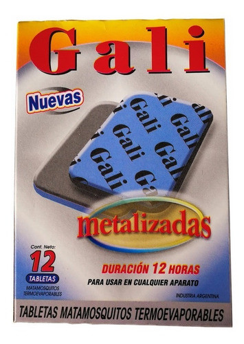 Tabletas Matamosquitos Termoevaporables X 48 Unidades Gali 0