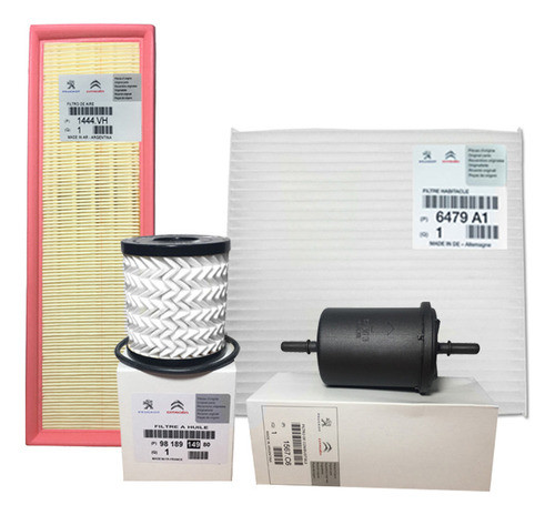 Kit 4 Filtros Peugeot Partner 1.4 Orig 2004 2005 2006 2007 0