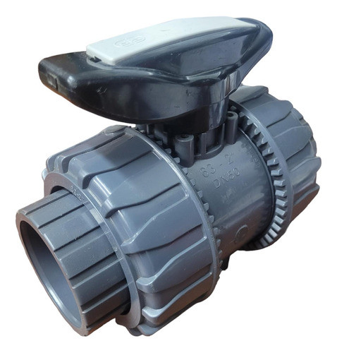 Válvula Esférica Soldable Con 2 Media Unión 2  (63mm) Pvc 0