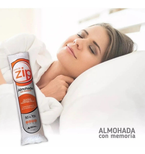 Almohada Comprimida Zip 50x70 Tela Percal 0