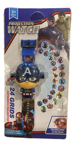 Reloj Digital Con Proyector Capitan America 0