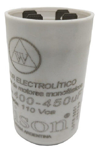 Capacitor Arranque 400-450uf Para Motor Electrico Monofasico 0