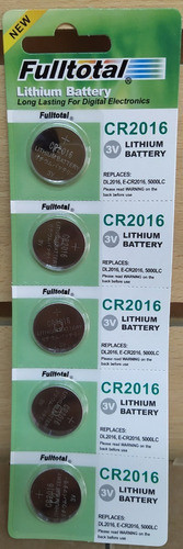 Pack X5 Blister Pilas Cr2016 3v Full Total 0