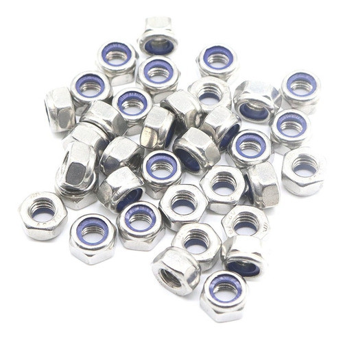 X100 Tuerca Autofrenante Metrica M4 Hexagonal Lock Nut 0.7mm 0