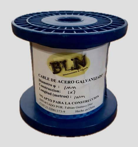 Cable De Acero Galvanizado De 1mm X 100mts 0