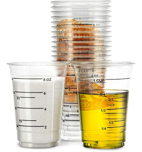 Vasos Medidores Desechables (paquete De 40 - 8 Oz - 1 Taza) 0