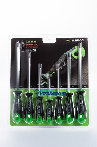 Juego Destornilladores Torx Rucci 7 Piezas Nacionales R3 0