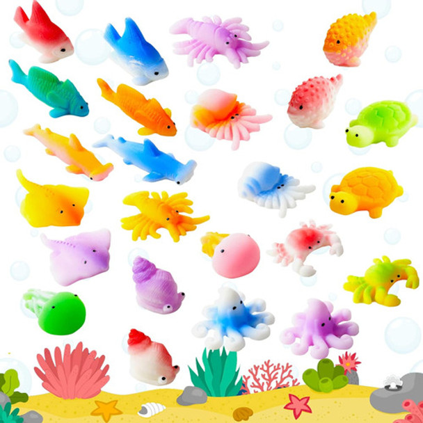 Jugueteitos Kawaii Para Fiesta Infantil, 24 Piezas, Tema Mar 0