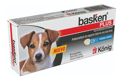Pastilla Desparasitante Para Perro Basken Plus (4 Comp) 0