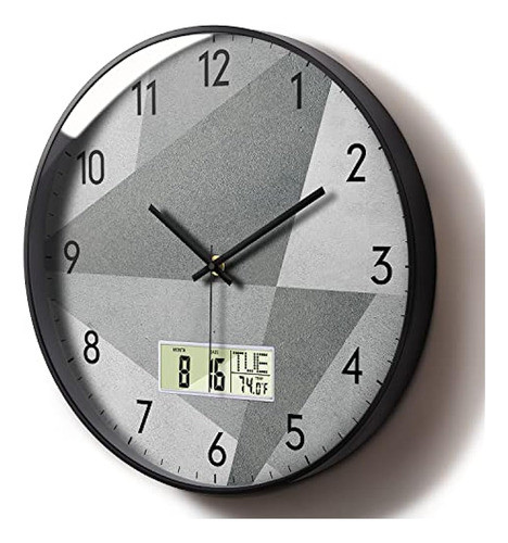 Reloj De Pared Moderno, Silencioso, Que No Hace Tictac, Gris 0