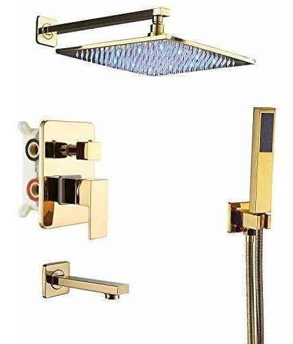 Juego De Ducha Con Luz Led (spray Gold) 0