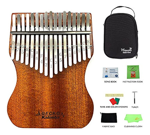 Lo Nuevo Gecko Mahogany Professional Kalimba 17 Teclas Con E 0
