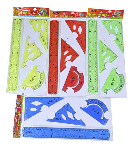 Juego De Geometría Flexible Azul 30 Cm - Goldin Papelería 0