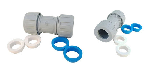 2 Acoples Compresión Rápido 1/2 Prof. Para Metal Y Plástico 0