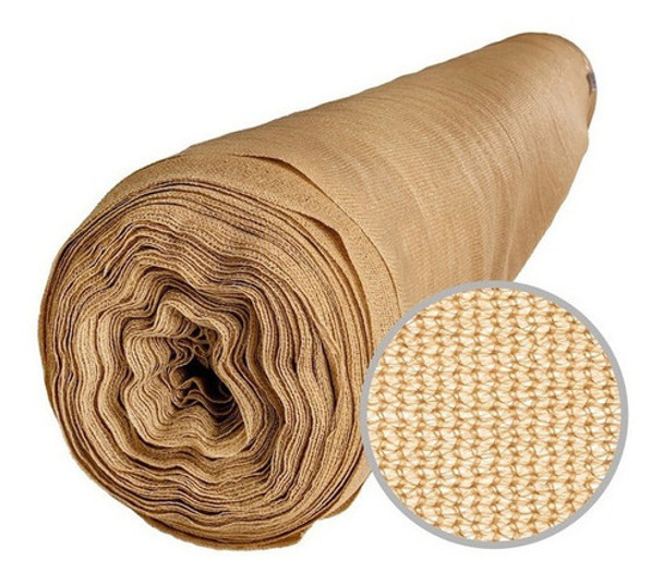 Mediasombra Marrón Beige 90%,2m De Ancho X 6m De Largo 0