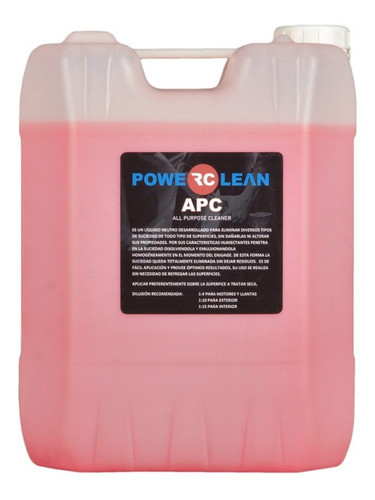 Apc Limpiador Multiproposito Rc X 20 Lts Tapizados Motores 0