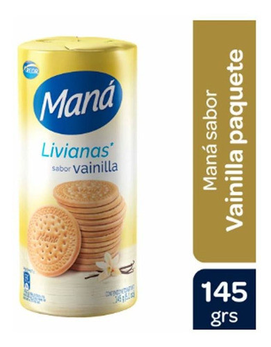 Pack X 12 Unid. Galletitas  Vainilla Livian 145 Gr Mana Gal 0