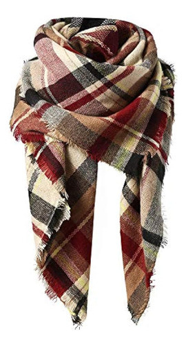 Manta A Cuadros Zando Gruesa Bufanda De Invierno Tartan Grue 0