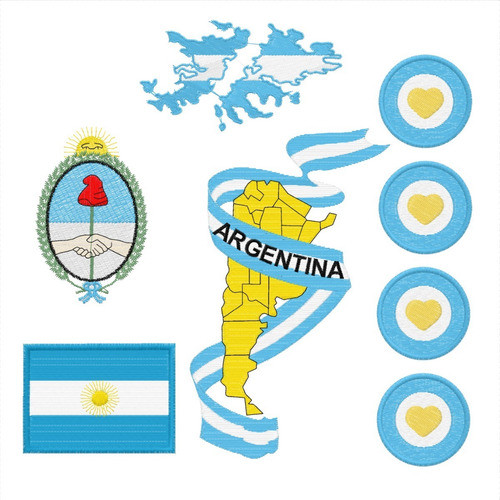 Kit Matriz  Argentina Bordado Maquinas + Regalo 0