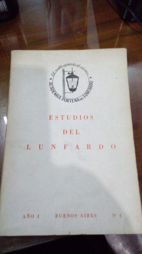 Libro Estudios Del Lunfardo 0