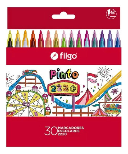 Marcador Fino Filgo X 30 Unidades 0