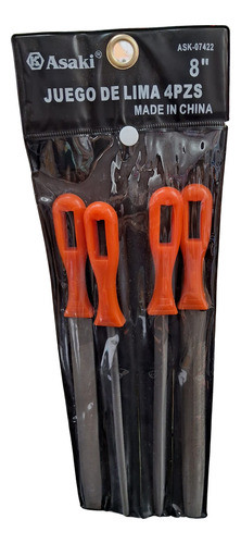 Juego De 4 Limas Asaki Modelo Ask-07422 Mundocolor 0