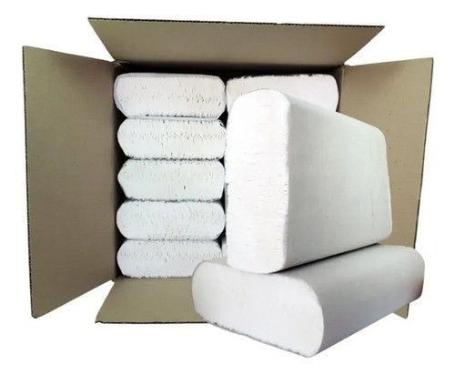 Toallas Intercaladas Papel Para Mano Blancas Premium 20x24 0