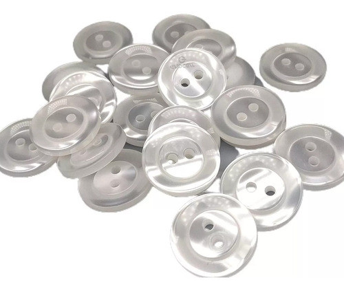 Botones Blancos Medianos X 10 Unidades 0