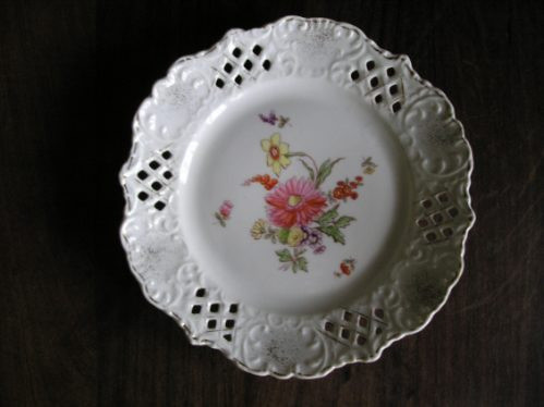 Antiguo Plato Porcelana Sellado Gesetzlich Geschulz 0