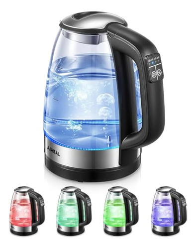 Tetera Eléctrica, Hervidor De Vidrio Aiheal Con 0