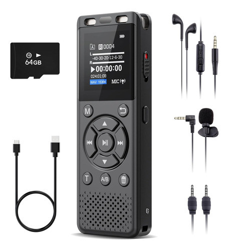 Grabadora De Voz Digital De 96gb Con Pantalla Grande 0