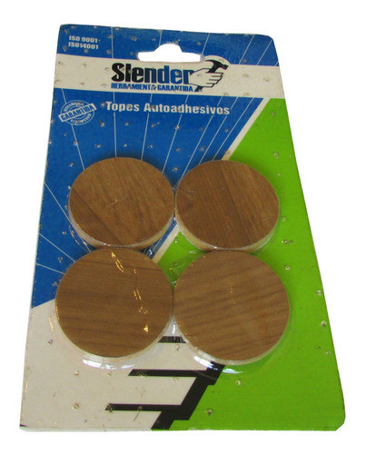 Tope Polyf. Autoad. Red 38 X 4mm C/madera 4uni. Slender -ynt 0