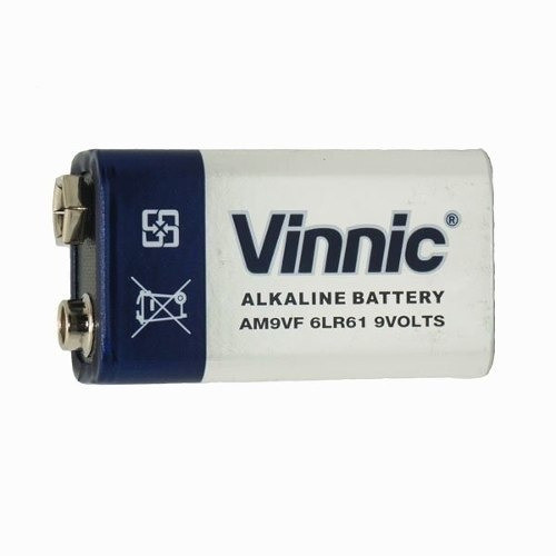 Batería Vinnic Alkalina 9v Contacto Electricidad 0