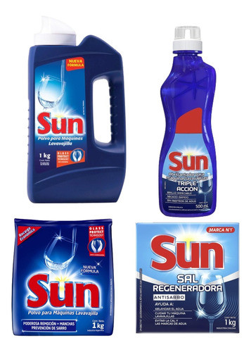 Sun Lavavajillas Kit Completo Detergentes Sal Abrillantador 0