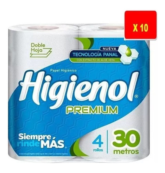 Higienol Nuevo Premium Doble Hoja 4 X 30 Mts  Bolsón X 10 0
