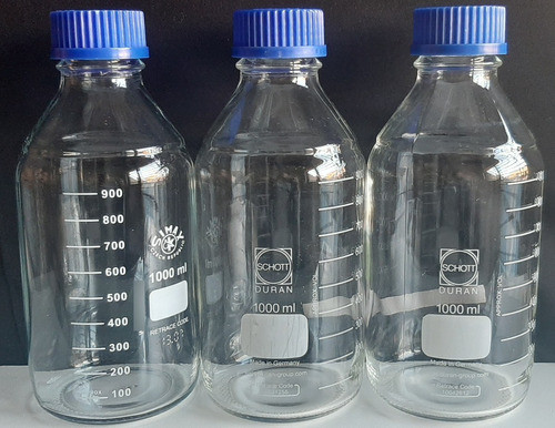 3 Frasco Graduado Duran Schott 250ml Autoclavable 0