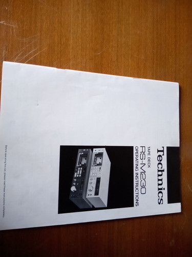 Manual Cassetera Technics Rs-m230 0