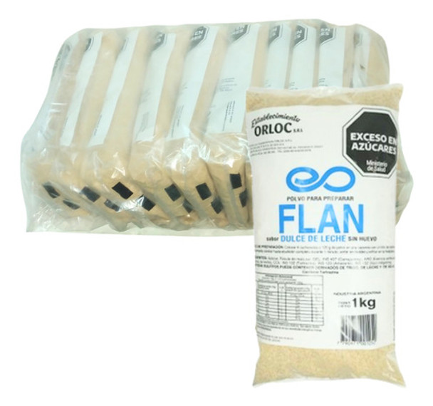 Flan Sabor Chocolate ,orloc ,( 1kg X 10 Unid). 0