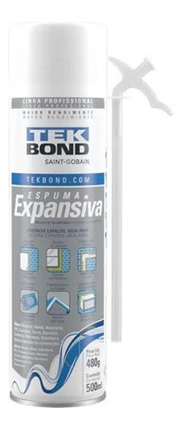 Sellador Expansivo Espuma De Poliuretano Tekbond 480g 500ml 0 Sellador Expansivo Espuma De Poliuretano Tekbond 480g 500ml 0