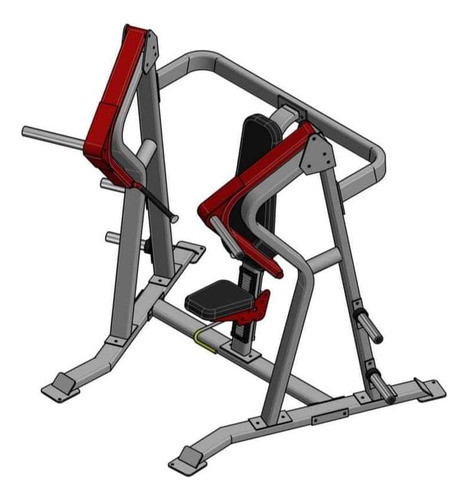 Plano Maquina De Gimnasio. Prensa De Pecho Vertical Hammer 0