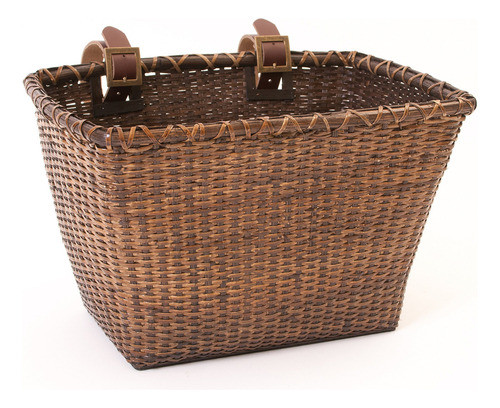Retrospec Cesta Rectangular Tejida Para Bicicleta Con Corre. 0