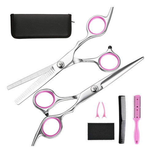 Kit De Tijeras Profesionales Para Peluqueria + Accesorios_d 0