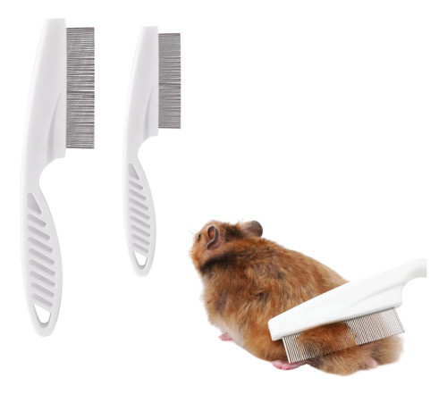Peine De Acero Inoxidable Redondeada Para Animales, 2 Unidad 0