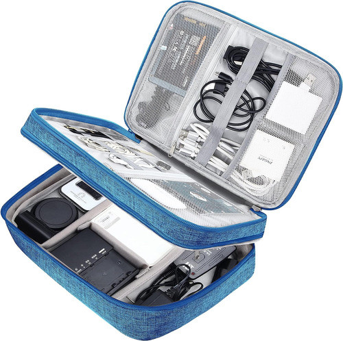 Estuche Organizador De  Electronica  Azul Cielo 0