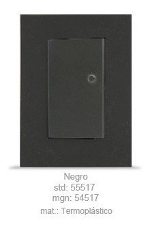 Conjunto Tapa + Bastidor Minimal Negro Adap. Mignon - Stg 0