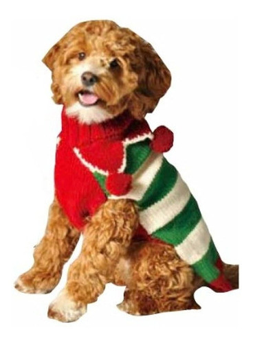Chilly Dog Christmas Elf Dog Sweater Mediano 0