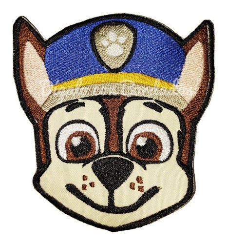 Aplique Bordado Chase Paw Patrol Parche Patrulla Canina 0